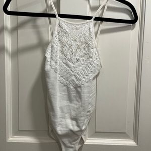 White Free People Body Suit